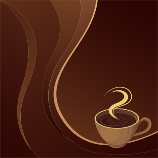 珈琲を題材にした背景 coffee theme vector イラスト素材3