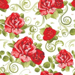 美しい赤い花びらの背景 Floral seamless pattern background イラスト素材
